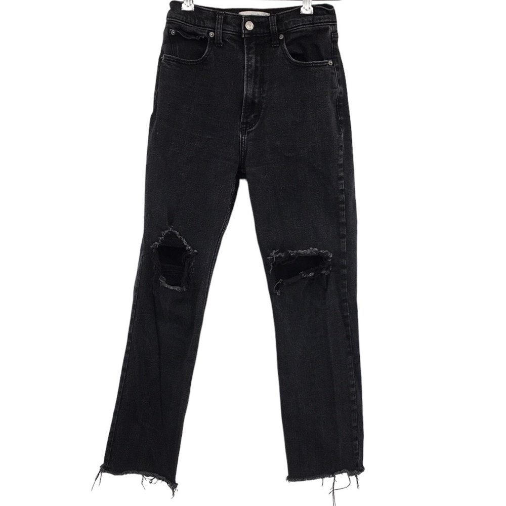 Abercrombie & Fitch Jeans Womens 26/2R The Ankle Straight Black Ultra High Rise
